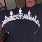 Coroana eleganta pentru mireasa CR064 Argintie cu cristale din sticla Coroana eleganta pentru mireasa CR064 Argintie cu cristale din sticla